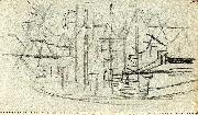 Theo van Doesburg, Geabstraheerd stadsgezicht [afkomstig uit schetsboek 13]